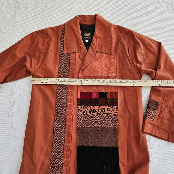 Solveig Cape Town Africa handmade jacket artsy patchwork Lagenlook S - Picture 10 of 10